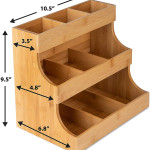 Bamboo Tea Bag Coffee Wooden Storage Rack