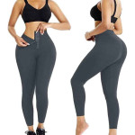 Fashion Ladies Simple Double Breasted Yoga Tights