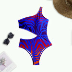 Swimsuit Women's Snake Print One-piece Slimming