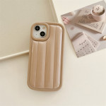 Milk Tea Solid Color Grid Mobile Phone Shell