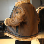 Men's Lapel And Fleece Deerskin Overcoat Large Size Fur Jacket