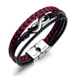 Leather Woven Titanium Steel Bracelet