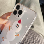 Christmas Snowman Mobile Phone Case Transparent Bracket