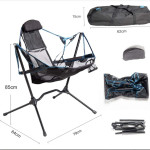 Convenient Simple Aluminum Moon Chair With Aluminum Backrest