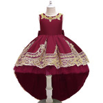 European And American Girls' Embroidered Retro Evening Dress