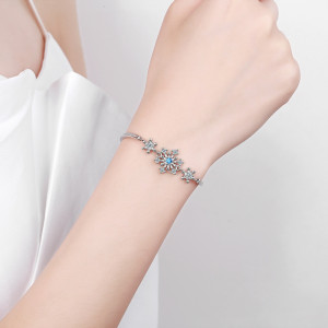 Simple Bracelet Temperament Snowflake Zirconium Drill