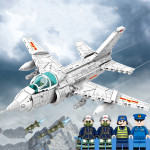 Building Block Aircraft Military Series Large Transport Assembly Toys