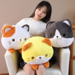 Cute Round Cat Doughnut Pillow Cross-border Three Flower Cat Plush Doll