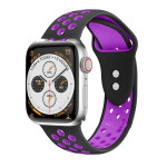 Two Tone Double Nails Round Hole Silicone Strap Sport Style