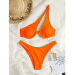 Multicolor Bikini Pit Double Fabric Swimsuit