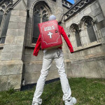 Hip Hop Street Cross Shoulder PU Leather Backpack