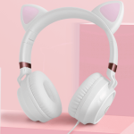 Net Celebrity Cute Female Cat Ear Headset Wired Gaming Gaming Headset