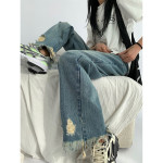 Design Sense Vintage Ripped Jeans For Women