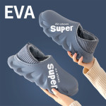 Home Slippers EVA Waterproof Warm Plush Indoor Shoes Couple Couple Shoes