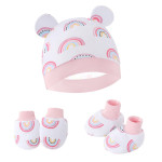 Newborn Hat Anti-grasping Gloves Booties Suit