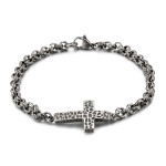 Retro Ornament Personality Stainless Steel Cross Shelf Necklace Bracelet