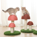 Natural Linen Mushroom Cat Scratch Post