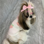 Cute Print Peach Clothes For Dogs And Cats