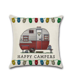 New Cartoon Camper RV Dining Car Series Linen Pillow Case