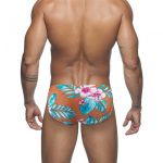 Printed swim trunks low waist sexy cup men's shorts