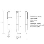 Direct Insertion Of High-definition Digital One Button Recording Pen For Conference Interview