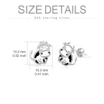 Cow Earrings 925 Sterling Silver Cow Stud Earrings for Women Cow Gifts for Birthday