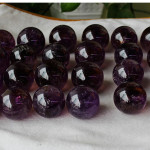 Natural Brazilian Amethyst Ball Ornaments Original Stone Hand Sanding