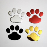 PVC Pair Hand-shaped Brush Dog Footprints Car Sticker Bumper Scratch Hidden Personality Stickers