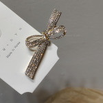 Hairpin Sweet Metal Pearl Diamond Bow Duckbill Temperament Lady Edge Clip Female