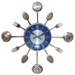 Stainless Steel Knife And Fork Kitchen Decoration Clock