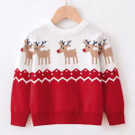 Children's Knitted Sweater Thickened Christmas Elk