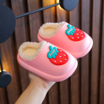 Child Girl Slippers Autumn And Winter Waterproof Non-slip Fluffy Cotton Shoes