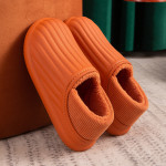 Men's And Women's Fashion Simple Plush Thermal Slippers