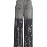 Retro Tie-dyeing Gradient Washed-out Jeans Woman