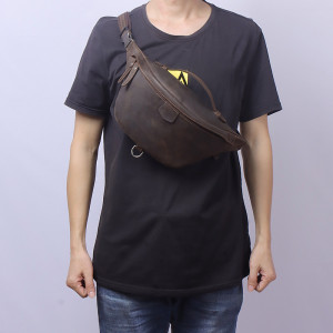 Vintage Handmade Cowhide Men's Waist Bag