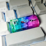 Scenery Koi Backspace Resin Keycaps For Cherry Mx Switch