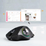 Wireless Trackball Mouse Rechargeable 2.4G Bluetooth Dual-mode Luminous Mouse