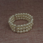 Fashion OL Three Layers Rhinestone Pearl Bracelet