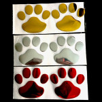 PVC Pair Hand-shaped Brush Dog Footprints Car Sticker Bumper Scratch Hidden Personality Stickers