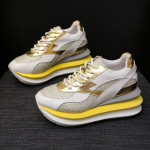 Daddy Shoes Women's Single Shoes Gold Casual Sports Korean Version Of Ulzzang Platform Platform Shoes