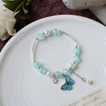 Women's Fashion Pearl And Crystal Beaded Bracelet