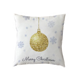 2021new Polyester Pillow Cover Holiday Series Pillow Cover Christmas Ball Christmas Tree Pattern Pillow Without Core