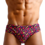 Quick-drying printed sexy low-waist swim trunks