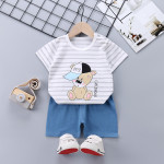 Summer Cotton Children's Short-sleeved Shorts Suit