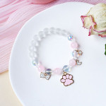 Women's Fashion Temperament Cute Cat Crystal Beads String