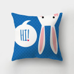 Nordic Minimalist Easter Rabbit Peach Skin Fabric Pillow Cushion Cover