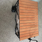 Wooden Grain Trolley Folding Table