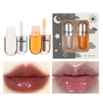 Two Sets Of Moisturizing Lip Oil And Lip Color Liquid Cases