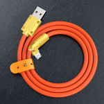 120W Fast Charge Data Cable 180 Degrees Rotary Elbow Zinc Alloy Silicone Wire