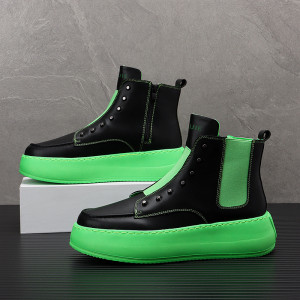 High Top Shoes Male Korean Version Trend Thick Sole Casual